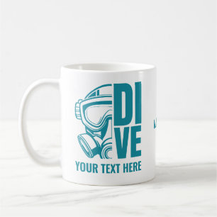 Individuelle Name und Tauchgebiet Kaffeetasse
