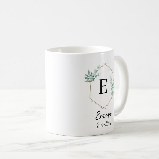 Individuelle Name und Taufe Datum JW Geschenke Kaffeetasse (VorderseiteRechts)