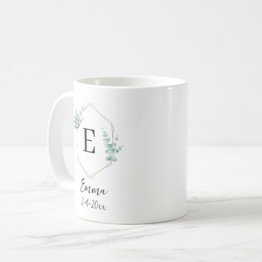 Individuelle Name und Taufe Datum JW Geschenke Kaffeetasse (Vorderseite Links)