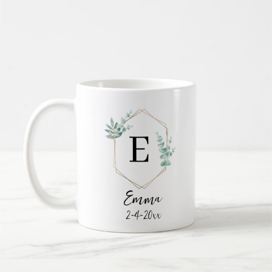 Individuelle Name und Taufe Datum JW Geschenke Kaffeetasse (Links)