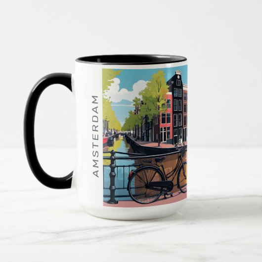 Individuelle Name und Text Amsterdam Tasse (Links)