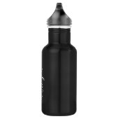 Individuelle Name und Text auf Schwarz Edelstahlflasche (Rechts)