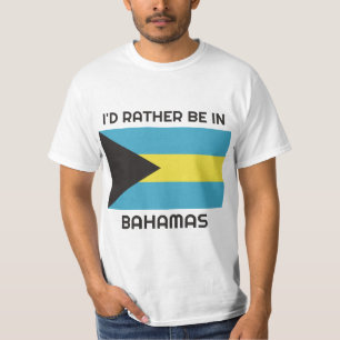 Individuelle Name- und Text-Bahamas-Flagge T-Shirt