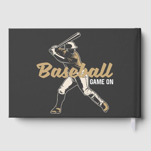 Individuelle Name- und Text-Baseball-Player Gästebuch (Rückseite)