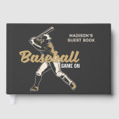 Individuelle Name- und Text-Baseball-Player Gästebuch (Vorderseite)