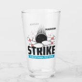 Individuelle Name- und Text-Bowling-Stoß Glas (Vorderseite)