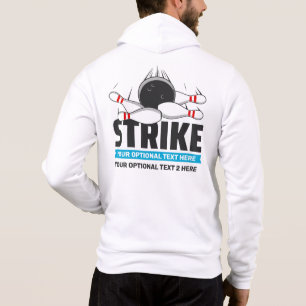 Individuelle Name- und Text-Bowling-Stoß Hoodie
