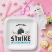 Individuelle Name- und Text-Bowling-Stoß Pappteller (Party)