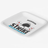 Individuelle Name- und Text-Bowling-Stoß Pappteller (Gewinkelt)