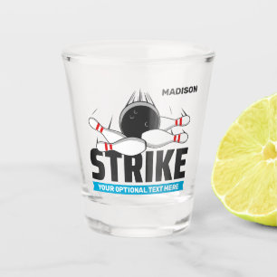 Individuelle Name- und Text-Bowling-Stoß Schnapsglas
