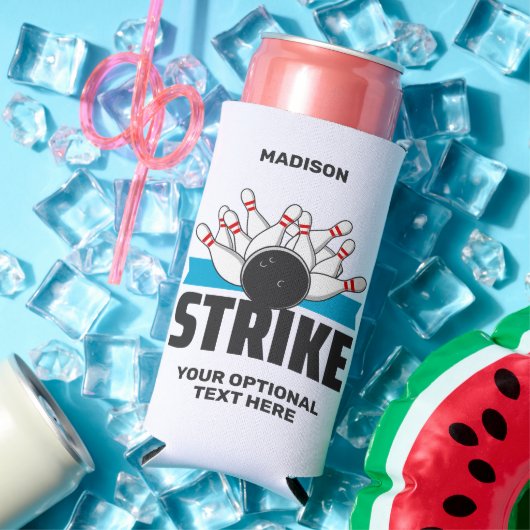 Individuelle Name- und Text-Bowling-Stoß Selters Dosenkühler (In Situ Sommer)