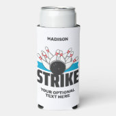 Individuelle Name- und Text-Bowling-Stoß Selters Dosenkühler (Seltzer Vorderseite)