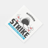 Individuelle Name- und Text-Bowling-Stoß Serviette (Ecke)