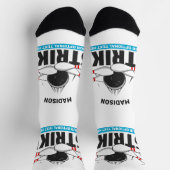 Individuelle Name- und Text-Bowling-Stoß Socken (Oben)