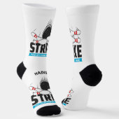 Individuelle Name- und Text-Bowling-Stoß Socken (Gewinkelt)