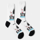 Individuelle Name- und Text-Bowling-Stoß Socken (Rechts)