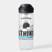 Individuelle Name- und Text-Bowling-Stoß Trinkflasche (Rückseite)