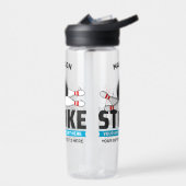 Individuelle Name- und Text-Bowling-Stoß Trinkflasche (Links)