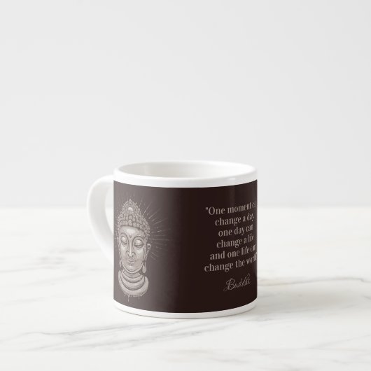 Individuelle Name und Text Buddha Zitat Espressotasse (Vorderseite Links)