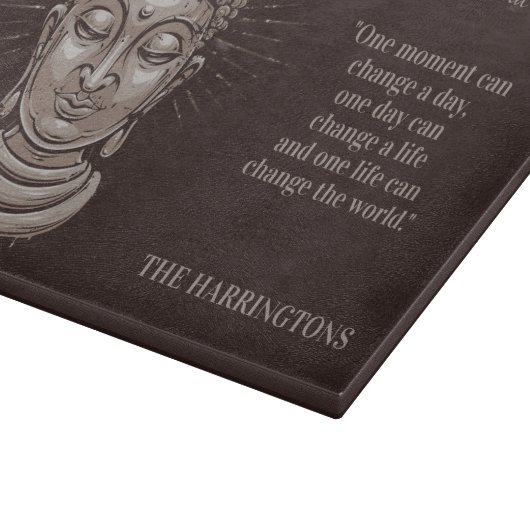 Individuelle Name und Text Buddha Zitat Schneidebrett (Ecke)
