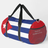 Individuelle Name- und Text-Cuba-Flag Duffle Bag (Rechte Ecke)