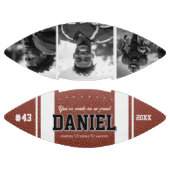 Individuelle Name und Text Foto Keepake-Geschenk Football (Paneele)