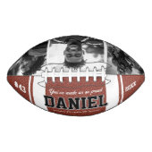 Individuelle Name und Text Foto Keepake-Geschenk Football (Vorderseite)