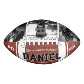 Individuelle Name und Text Foto Keepake-Geschenk Football (Vorderseite)