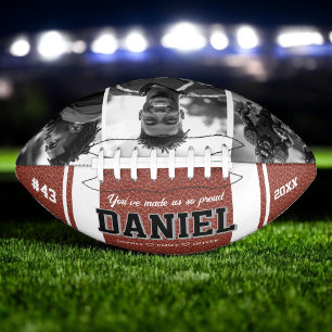 Individuelle Name und Text Foto Keepake-Geschenk Football