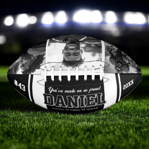 Individuelle Name und Text Foto Keepake-Geschenk Football