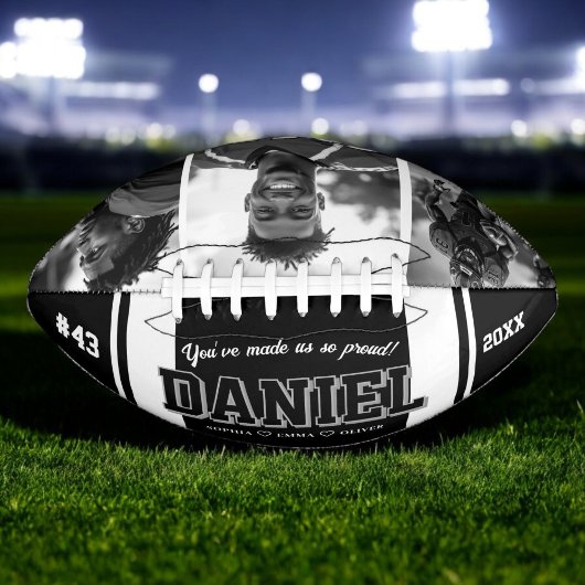 Individuelle Name und Text Foto Keepake-Geschenk Football