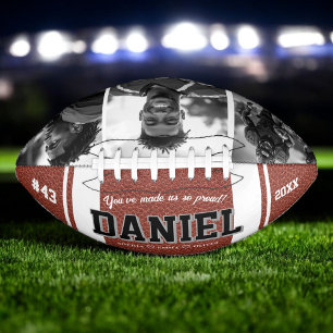 Individuelle Name und Text Foto Keepake-Geschenk Football