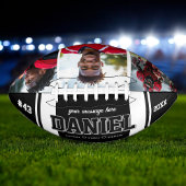 Individuelle Name und Text Foto Keepake-Geschenk Football