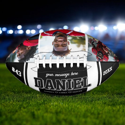 Individuelle Name und Text Foto Keepake-Geschenk Football