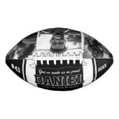 Individuelle Name und Text Foto Keepake-Geschenk Football (Vorderseite)