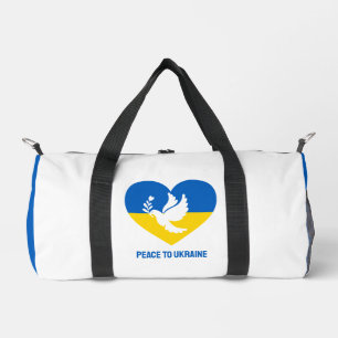 Individuelle Name und Text Frieden für die Ukraine Duffle Bag