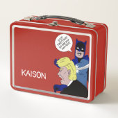 Individuelle Name und Text gegen Trump Slap Funny Metall Brotdose (Vorderseite)