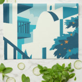 Individuelle Name und Text Griechenland Geschirrtuch (Gefaltet)