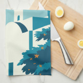 Individuelle Name und Text Griechenland Geschirrtuch (Viertel Falte)