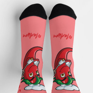 Individuelle Name- und Text-Hot-Pepper-Koch Socken