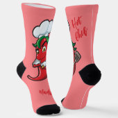 Individuelle Name- und Text-Hot-Pepper-Koch Socken (Gewinkelt)