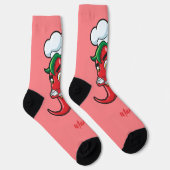 Individuelle Name- und Text-Hot-Pepper-Koch Socken (Rechts)