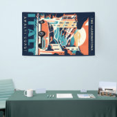 Individuelle Name und Text Italien Banner (Messeveranstaltung)