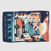 Individuelle Name und Text Italien Golfhandtuch (Horizontal)