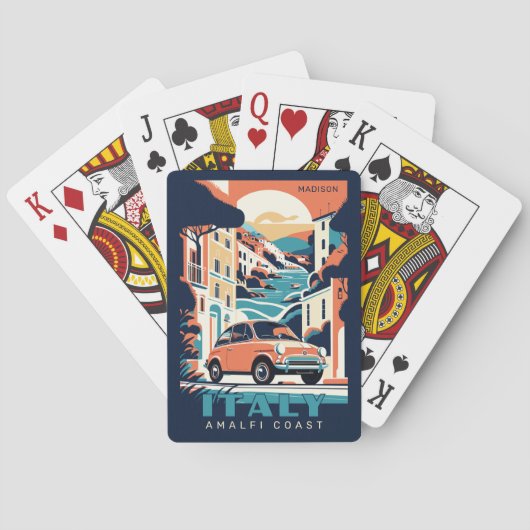 Individuelle Name und Text Italien Spielkarten (Rückseite)