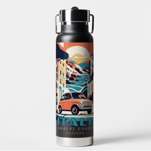 Individuelle Name und Text Italien Trinkflasche (Vorderseite)