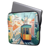 Individuelle Name und Text Lissabon Portugal Laptopschutzhülle (Vorderseite Links)