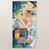 Individuelle Name und Text Lissabon Portugal Strandtuch (Vorderseite)