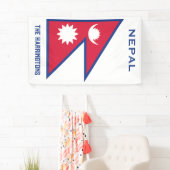 Individuelle Name- und Text-Nepal-Flagge Banner (Insitu)