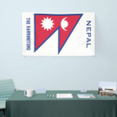 Individuelle Name- und Text-Nepal-Flagge Banner (Messeveranstaltung)